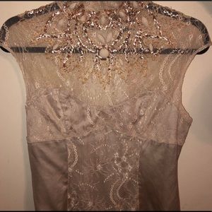 Lace jeweled top